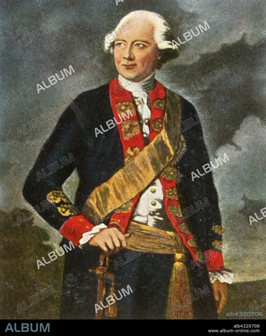 Field Marshal Von Möllendorff, (1936). 'Feldmarschall Von Möllendorff Portrait of Wichard Joachim Heinrich von Möllendorf (1724-1816), Generalfeldmarschall of the Kingdom of Prussia. From "Bilder Deutscher Geschichte", (Pictures of German History), No.12, cigarette card album. [Cigaretten-Bilderdienst, Altona-Bahrenfeld, Hamburg, Germany, 1936].