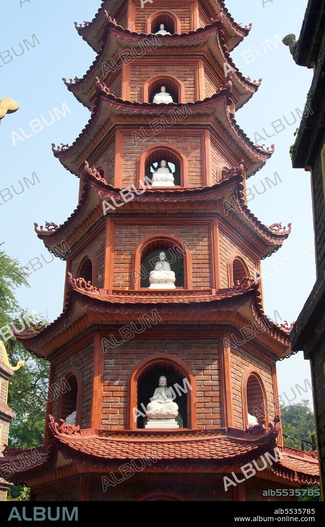Hanoi’s oldest temple, Chua Tran Quoc, sits on a tiny island just west of the causeway at Ho Tay (West Lake). The pagoda’s precise origins are unknown, but according to legend it was originally established by the banks of the Red River during the reign of King Ly Nam De (544–48) in a brief interregnum during the millennium of Chinese occupation. It was moved to Kim Ngu Island during the 17th century, and is more remarkable for its lovely setting than for its somewhat austere interior.