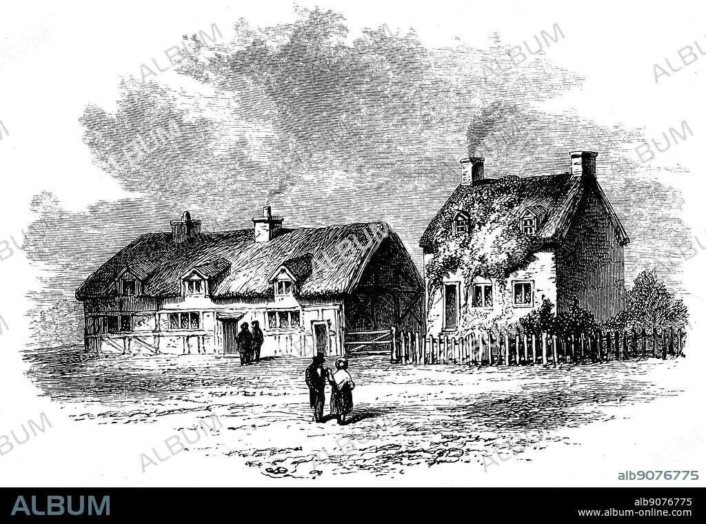 Illustration depicting the home of Josiah Wedgwood (1730-1795) an English potter and entrepreneur. Dated 19th Century.