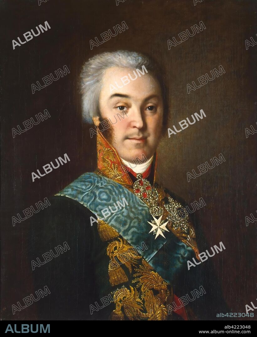 NIKOLAY ARGUNOV. 'Portrait of Count Nikolay Sheremetev'. Russia, Circa 1798-1801. Dimensions: 67x54 cm.