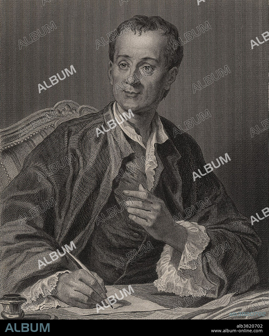 Denis Diderot (1713-1784), French philosopher, art critic, and writer. In 1732 he earned a master of arts degree in philosophy, but because he refused to enter one of the learned professions, he was disowned by his father. In 1751 he became co-founder, chief editor, and contributor to the Encyclopedie along with Jean le Rond d'Alembert. The project was mired in controversy from the beginning. When his immense work was drawing to an end he discovered that the bookseller, fearing the government's displeasure, had struck out from the proof sheets, after they had left Diderot's hands, all passages that he considered too dangerous. The monument to which he had labored was irreparably mutilated and defaced. As a philosopher he speculated on free will and held a completely materialistic view of the universe. He believed all human behaviour was determined by heredity. He rejected the Idea of Progress. In his opinion, the aim of progressing through technology.