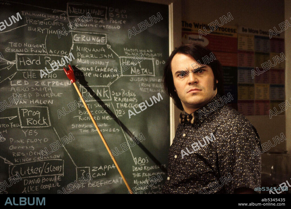 JACK BLACK en ESCUELA DE ROCK, 2003 (THE SCHOOL OF ROCK), dirigida por RICHARD LINKLATER. Copyright PARAMOUNT PICTURES.