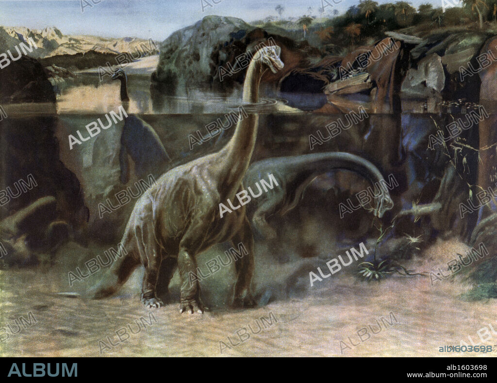 Brachiosaurus by Zdenek Burian, 1905-1981.