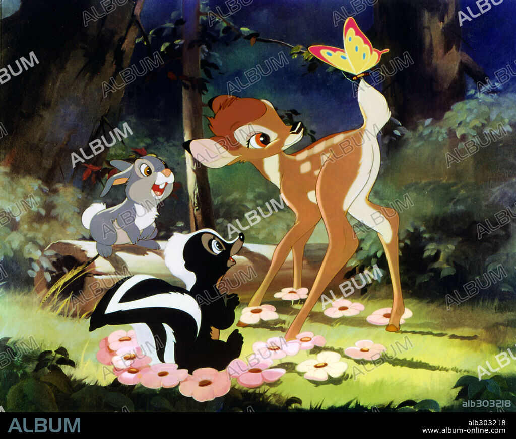 BAMBI y Flor en BAMBI, 1942, dirigida por DAVID HAND. Copyright DISNEY.