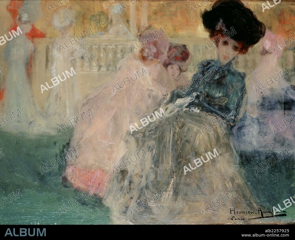 HERMENEGILDO ANGLADA CAMARASA. ANGLADA CAMARASA, HERMENEGILDO. PINTOR ESPAÑOL. BARCELONA 1871 - 1959. " PARIS 1900 ". COLECCION PARTICULAR. BARCELONA.