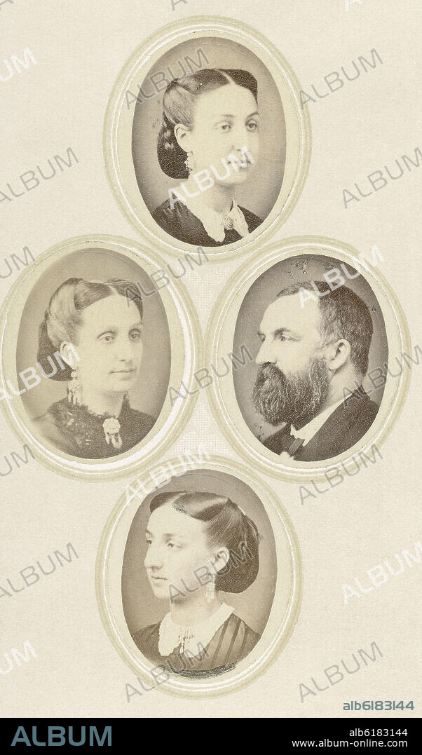 ENRIQUE GODINEZ Y JALON (1825-1875) FOTOGRAFO. RETRATO DE LOS DUQUES DE MONTPENSIER - FOTOGRAFIA EN BLANCO Y NEGRO - S XIX.