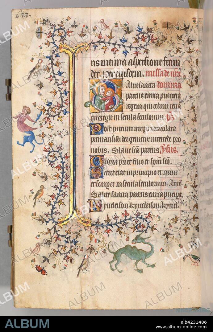 Hours of Charles the Noble, King of Navarre (1361-1425), fol. 313v, Virgin and Child, c. 1405. Master of the Brussels Initials and Associates (French). Ink, tempera, and gold on vellum; codex: 20.3 x 15.7 x 7 cm (8 x 6 3/16 x 2 3/4 in.).
