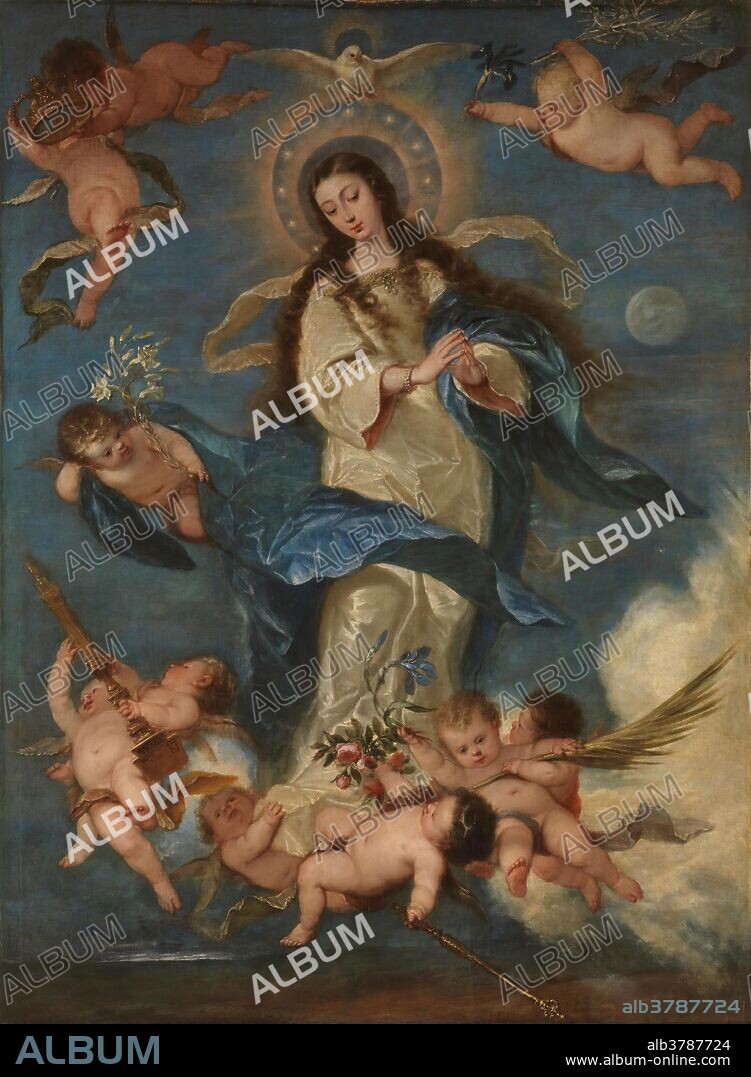 JOSÉ ANTOLINEZ. José Antolínez / 'La Inmaculada Concepción'. 1665. Óleo sobre lienzo, 216 x 159 cm.