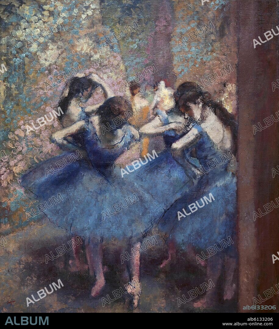 EDGAR DEGAS (1834-1917). LAS BAILARINAS AZULES 1890.