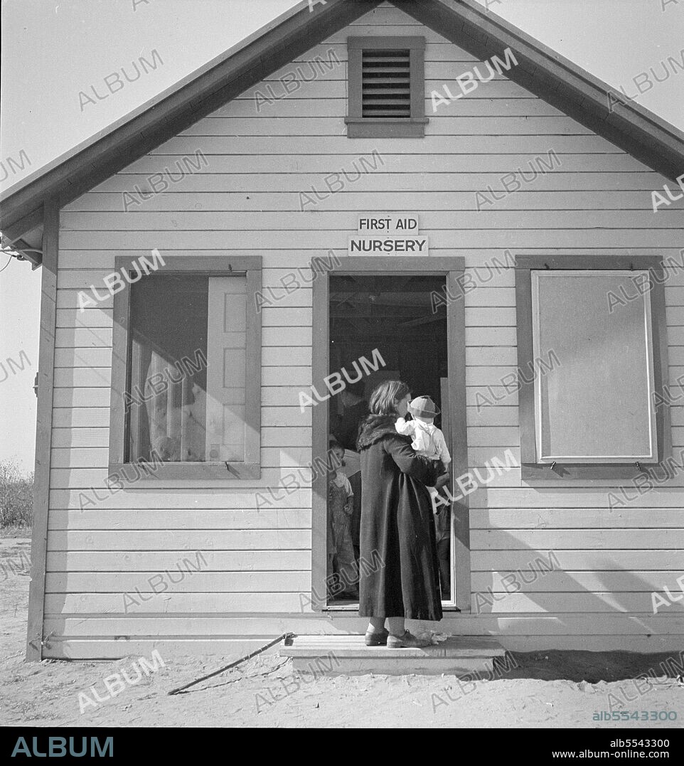 DOROTHEA LANGE. Nursery. Kern migrant camp, California.