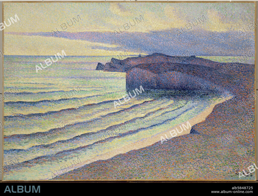 MAXIMILIEN LUCE. Bord de mer en Normandie-Seashore in Normandy,1893 Oil on canvas, 65 x 92 cm.