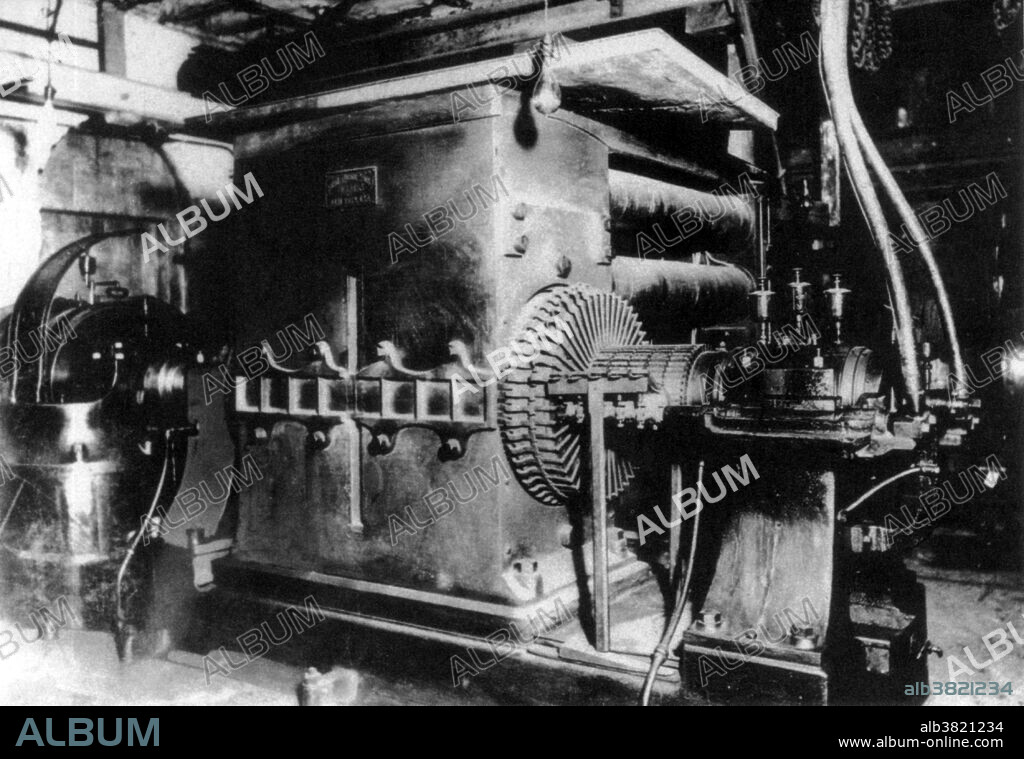 The Edison 1,500 light 110 volt steam dynamo called the "Jumbo". Pearl Street Station was the first central power plant in the United States. It was located at 255-257 Pearl Street in Manhattan on a site measuring 50 by 100 feet and fired by coal. The station was built by the Edison Illuminating Company and powered by custom-made Porter-Allen high-speed steam engines designed to provide 175 horsepower at 700 rpm, but were removed and replaced with new engines from Armington & Sims that proved to be much more suitable for Edison's dynamos. Pearl Street Station was also the world's first cogeneration plant. While the steam engines provided grid electricity, Edison made use of the thermal byproduct by distributing steam to local manufacturers, and warming nearby buildings on the same Manhattan block. The station burned down in 1890, destroying all but one dynamo.