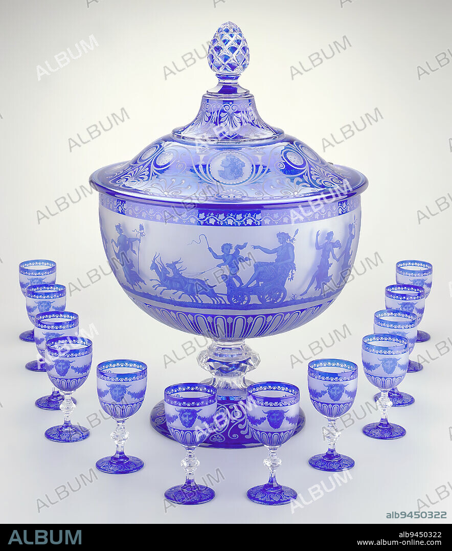 Punch goblet, 1867, Cristalleries de Baccarat, Baccarat, France, est. 1764, 4 3/4 x 2 7/16 in. (12.07 x 6.19 cm), Cased lead glass, France, 19th century.