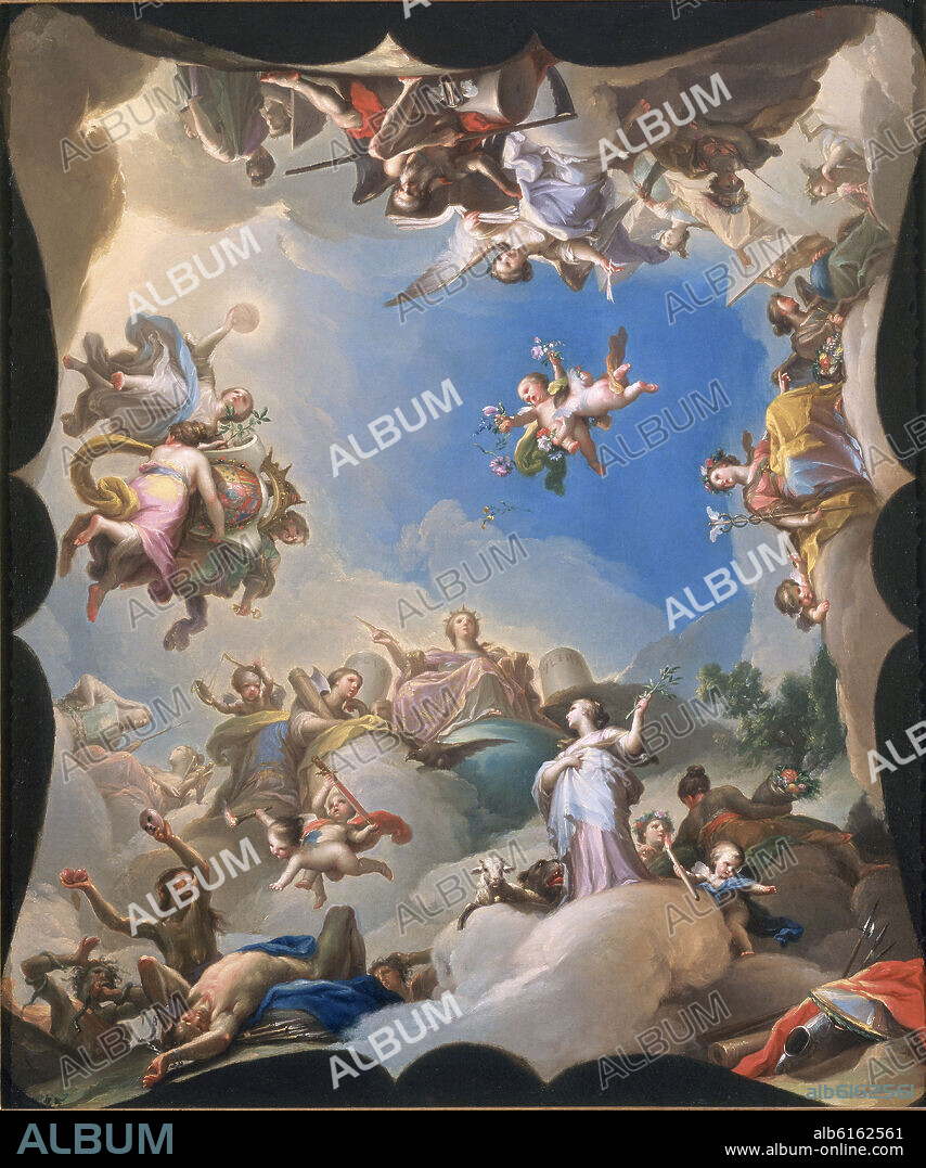 FRANCISCO BAYEU Y SUBIAS (1734-1795). LA MONARQUIA ESPAÑOLA - PINTURA SIGLO XVIII - ROCOCO ESPAÑOL -.