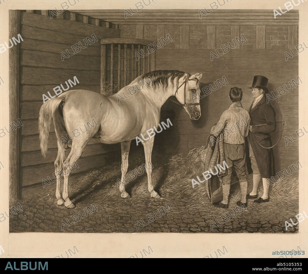 The Wellesley Arabian, Charles Turner, 17741857, British, after Jacques-Laurent Agasse, 17671849, Swiss, active in Britain (from 1800), ca. 1810, Mezzotint, proof before letters, Plate: 19 1/4 x 22 5/8in. (48.9 x 57.5cm).