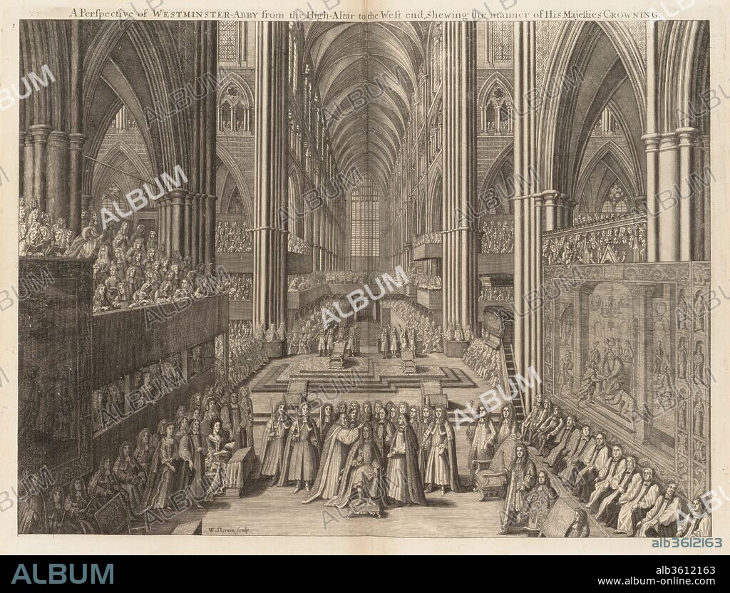 The History of the Coronation of James II. Artist: William Sherwin (British, 1680-1720); Samuel Moore (British, active 1680-1720); John Collins (British, active ca. 1682-87); Nicholas Yeates (British, active 1669-1686); John Sturt (British, London 1658-1730 London). Author: Francis Sandford (British, 1630-1694). Dimensions: 17 1/2 x 11 3/4 in. (44.5 x 29.8 cm). Printer: Thomas Newcomb (British, active 1660-1700). Date: 1687.