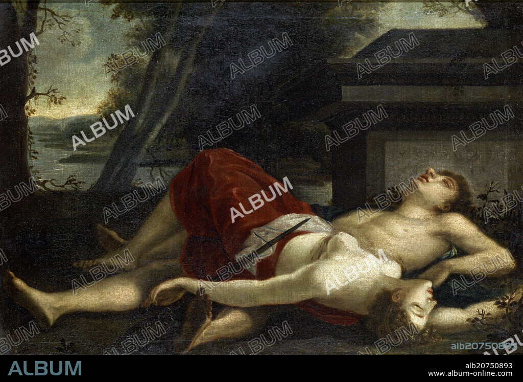 JOSE MARIA ARANGO (1790-1835). MUERTE DE PIRAMO Y TISBE - SIGLO XIX - ESCUELA SEVILLANA.