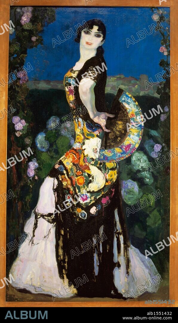 ARTE S. XIX. ESPAÑA. ANGLADA CAMARASA, Hermenegildo (Barcelona, 1872Pollensa, 1959). Pintor catalán. Su estilo, decorativista y opulento, puede situarse en los amplios términos del post-impresionismo. "LA CHULA" (1913). Museo de Bellas Artes. Buenos Aires. Argentina.
