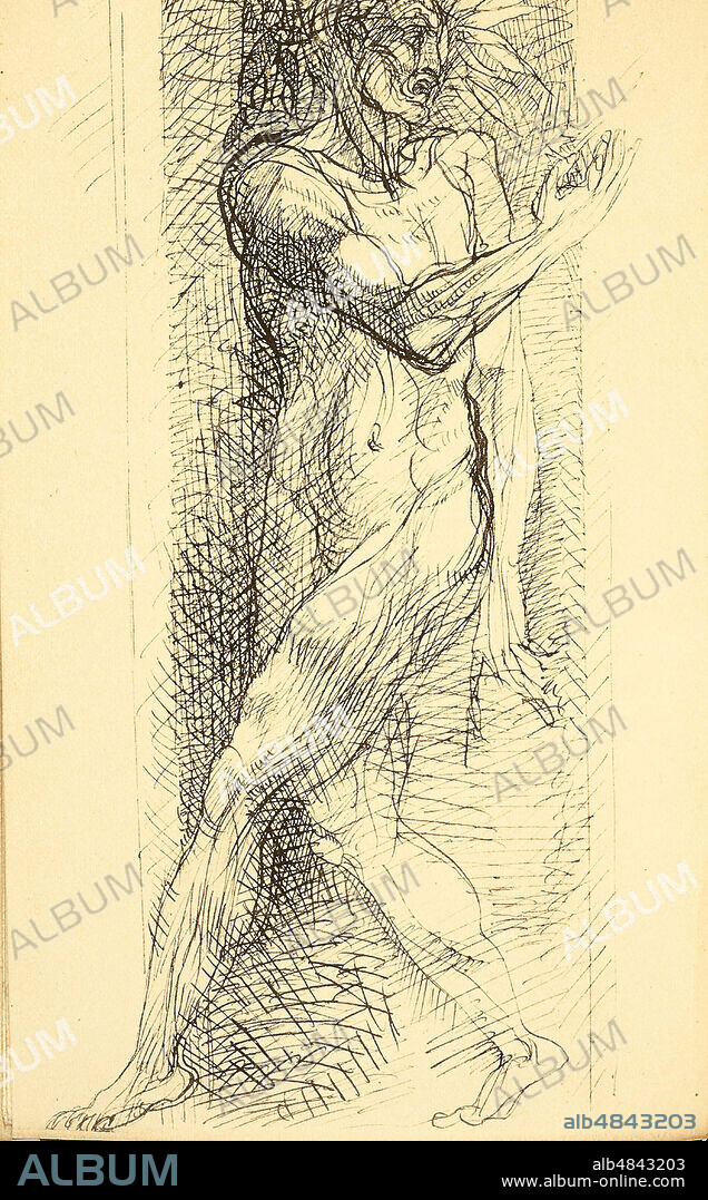 AUGUSTE RODIN. Illustration for "Les Fleurs du Mal (The Flowers of Evil)" by Charles Baudelaire.