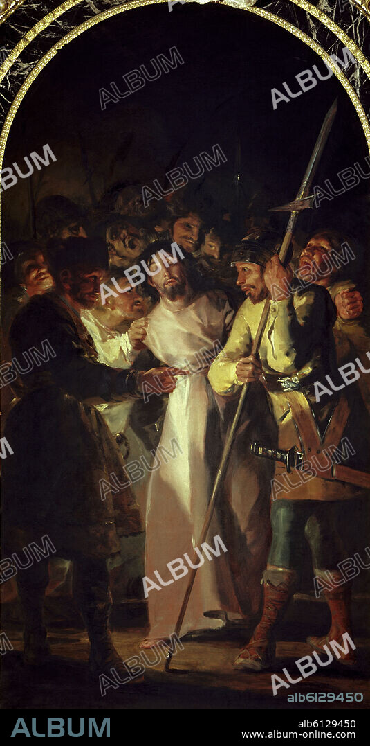 FRANCISCO DE GOYA. Jesus' Arrest. 1798. 300 x 200 cms. 18th century. Religious painting. Toledo, cathedral.