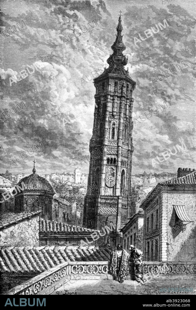 Torre Nueva, Zaragoza, Spain, 1929. Illustration from the Apollo Volume IX, no 53, (May 1929).