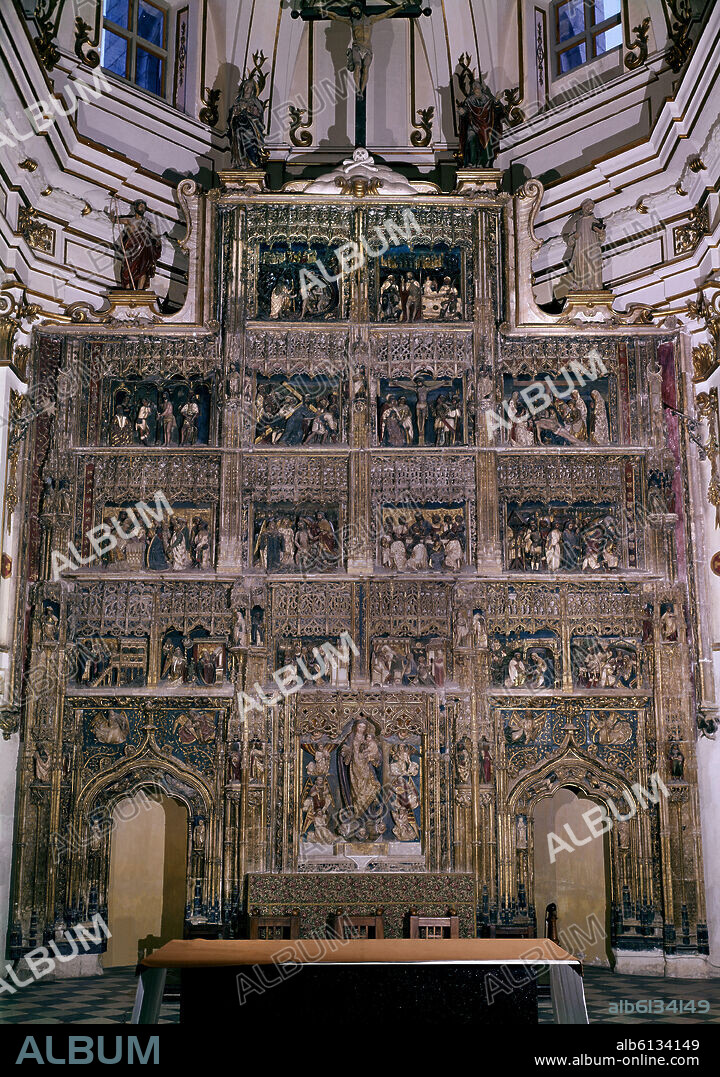 RETABLO MAYOR GOTICO DE ALABASTRO HISPANO-FLAMENCO EN LA IGLESIA DEL MONASTERIO DEL PAULAR - FINALES DEL SIGLO XV.