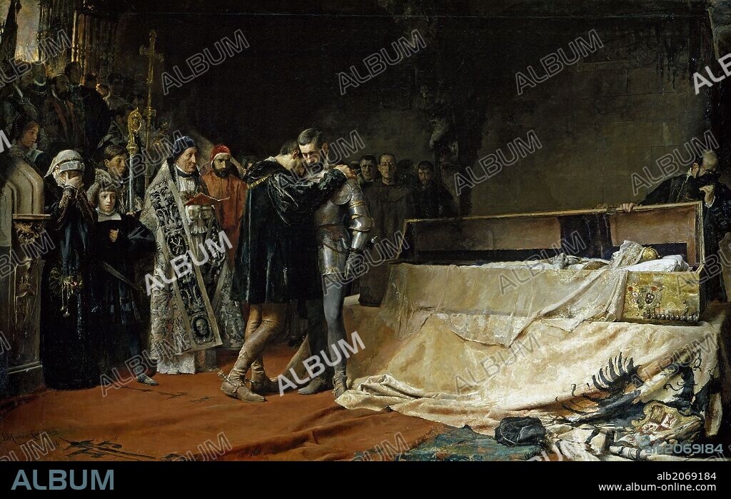 JOSÉ MORENO CARBONERO. José Moreno Carbonero / 'Conversión del duque de Gandía', 1884, Escuela Española, Óleo sobre Lienzo, 315 cm x 500 cm, P06565.