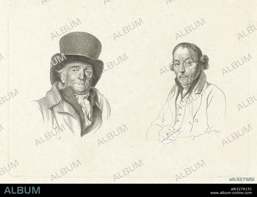 Portraits of John Peter of Horstok and Warner Horstink, Jacob Ernst Marcus, Joannes Pieter Visser Bender, Wybrand Hendriks, 1813.