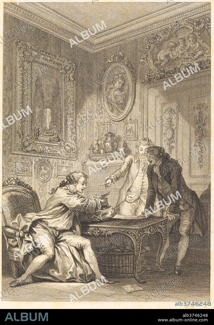 JEAN-BAPTISTE-MICHEL DUPREEL AFTER JEAN-HONORé FRAGONARD. La coupe enchantee. Medium: etching and engraving.
