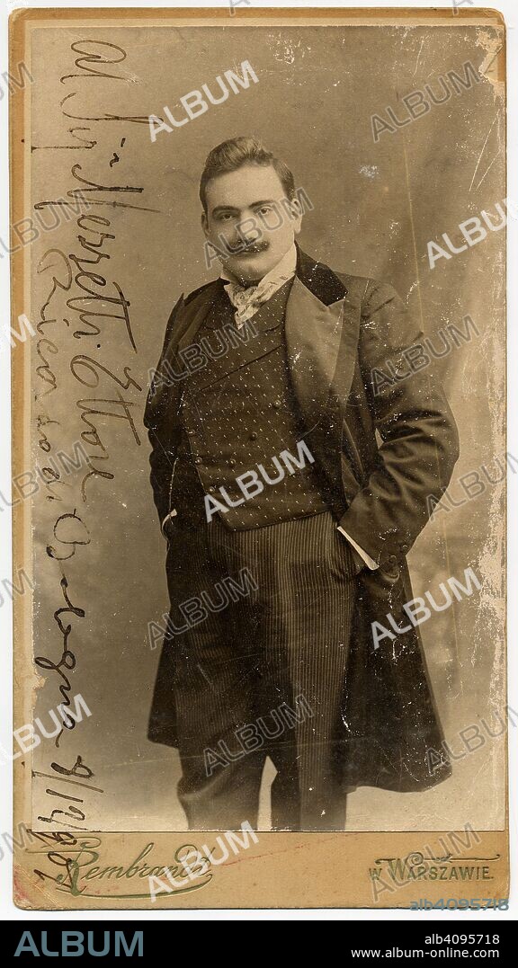 WARSAW PHOTO STUDIO REMBRANDT. Portrait of the opera singer Enrico Caruso (1873-1921).