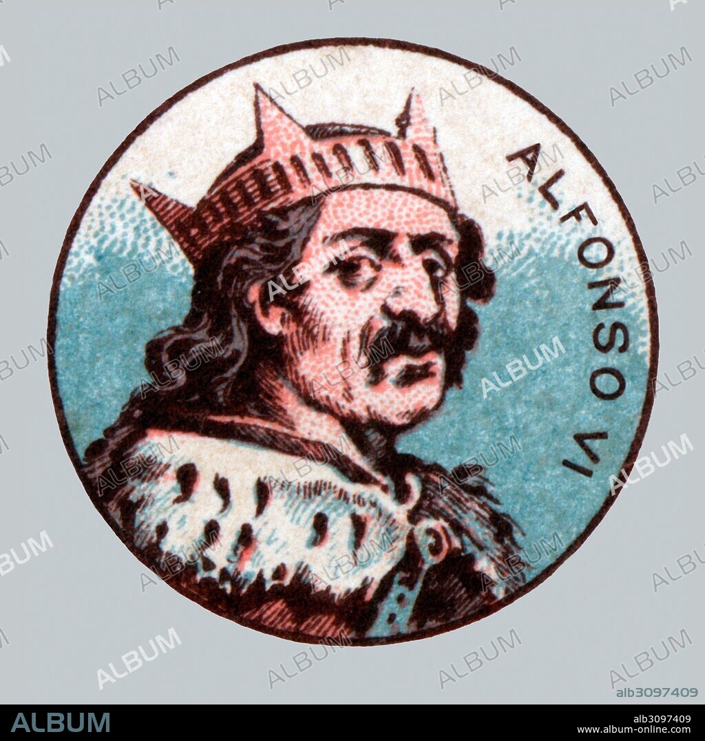 España. Edad media. Alfonso VI (1047-1109) el bravo, rey de Castilla y de León del 1065 al 1109.