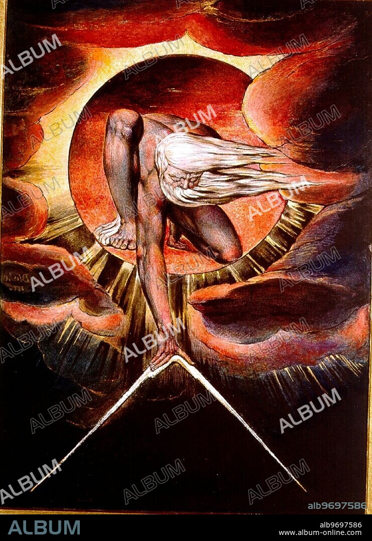 The Ancient of Days (God as an architect). Painting by: William Blake (1757 - 1827).