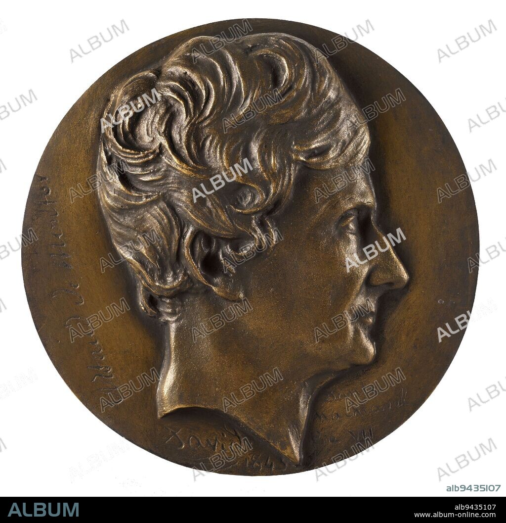 Portrait of Alexis-François Artaud de Montor (1772-1849), diplomat and writer, David d'Angers, Pierre-Jean, Sculptor, Thiébaut Frères, Founder, In 1843, Sculpture, Medallion (sculpture), Dimensions - Work: Diameter: 18 cm.