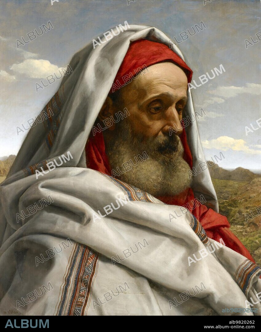 Eliezer of Damascus, Damascus, was the son of Nimrod according to the Targum, he was the head of the household of the patriarch Abraham, as mentioned in the Book of Genesis, Painting by William Dyce from 1860, Historical, digitally restored reproduction from a 19th century original