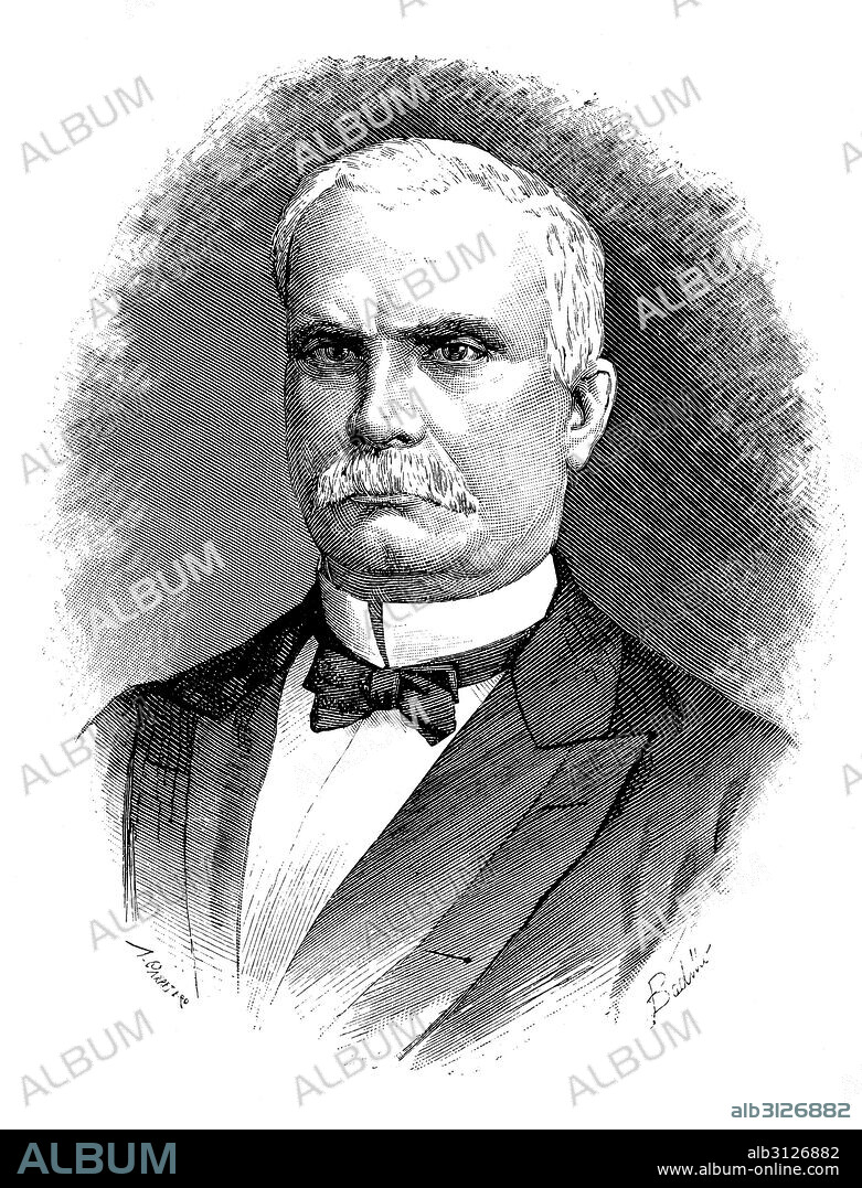 Moyano Samaniego, Claudio (1809-1890), político español. Grabado de 1890.