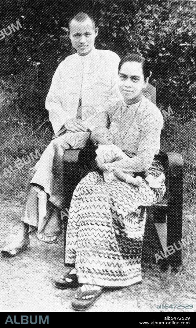 Bogyoke (General) Aung San (13 February 1915 - 19 July 1947) was a Burmese revolutionary, nationalist, and founder of the modern Burmese army, the Tatmadaw. He was a founder of Communist Party of Burma and was instrumental in bringing about Burma's independence from British colonial rule, but was assassinated six months before its final achievement. He is recognized as the leading architect of independence, and the founder of the Union of Burma. Aung San was the father of Nobel Peace laureate and opposition leader Aung San Suu Kyi.