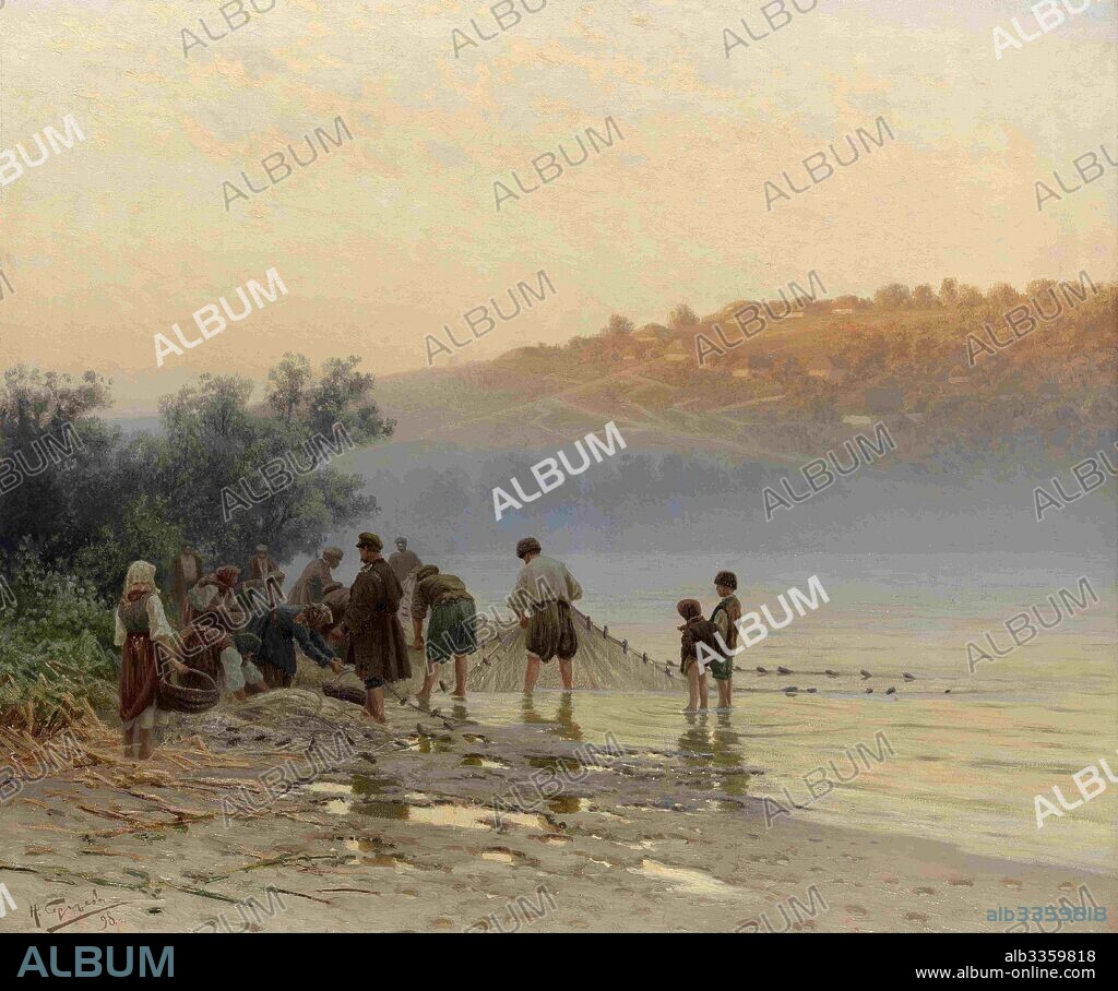 NIKOLAY ALEXANDROVICH SERGEYEV. Fisherman on the Dnepr.