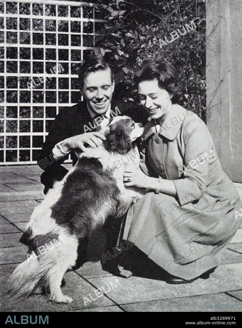 Photographic portrait of Princess Margaret, Countess of Snowdon (1930-2002) with Mr. Antony Armstrong-Jones. Dated 20th Century.