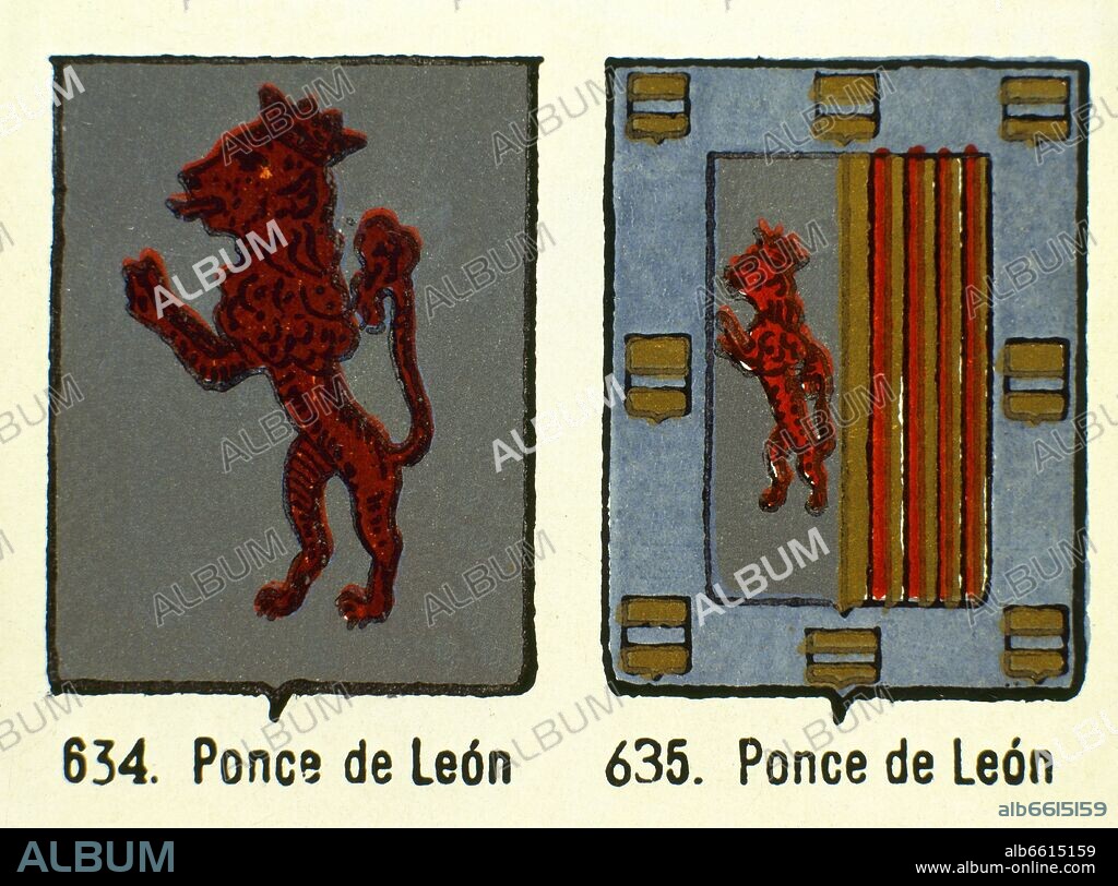 CARRILLO SOTOMAYOR LUIS. DICCI  ESCUDO HERALDICO-ESCUDOS DE LA FAMILIA DE PONCE DE LEON.
