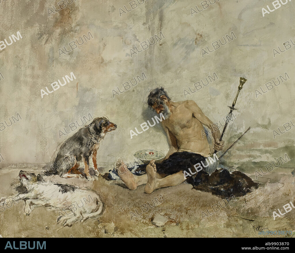 MARIANO JOSE MARIA BERNARDO FORTUNY Y CARBO. Faithful Friends, 1869.