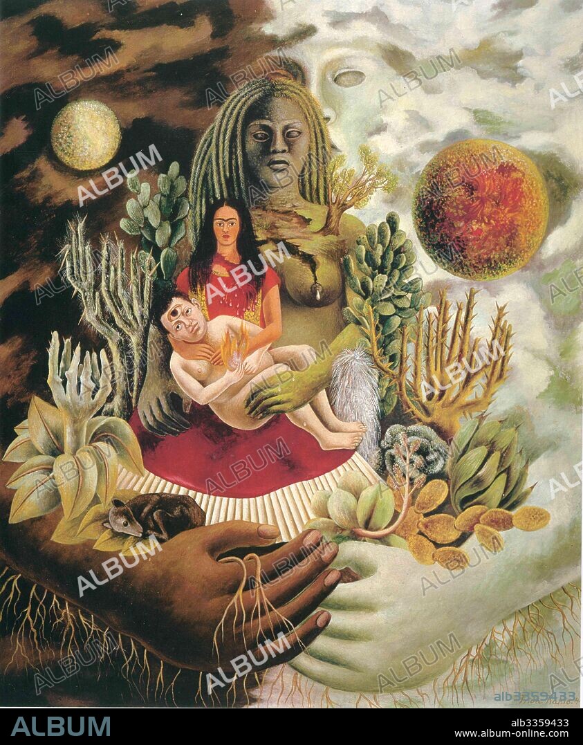 FRIDA KAHLO. The Love Embrace of the Universe, the Earth (Mexico), Myself, Diego and Señor Xólotl.