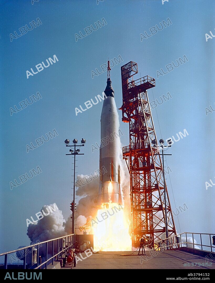 Mercury-Atlas 9 was the final manned space mission of the US Mercury program, launched on May 15, 1963 from Launch Complex 14 at Cape Canaveral, Florida. The spacecraft, named Faith 7, completed 22 Earth orbits before splashing down in the Pacific Ocean, piloted by astronaut Gordon Cooper, then an Air Force major. The Atlas rocket was No. 130-D, and the Mercury spacecraft was No. 20. This mission marks the last time an American was launched alone to conduct an entirely solo orbital mission.