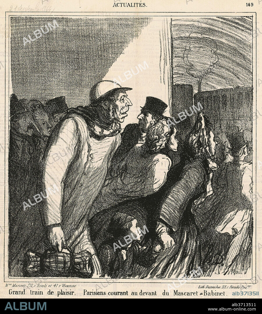 HONORé DAUMIER. Grand train de plaisir. Dated: 19th century. Medium: lithograph.