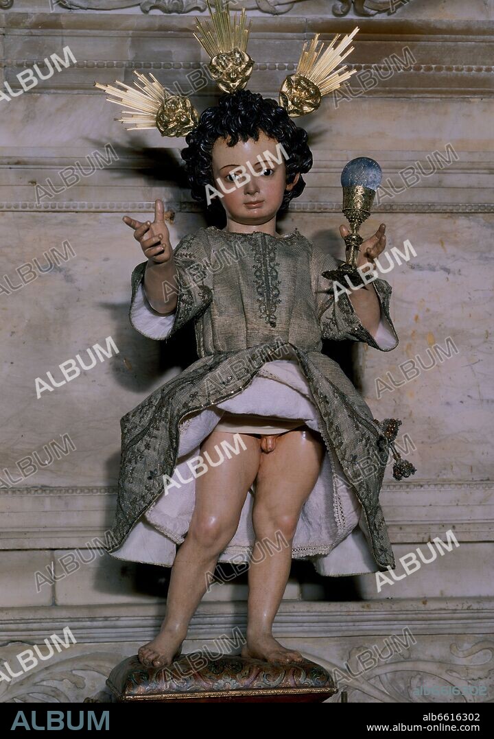 JUAN MARTÍNEZ MONTAÑÉS. NIÑO JESUS DEL SAGRARIO - SIGLO XVII - BARROCO ESPAÑOL -.