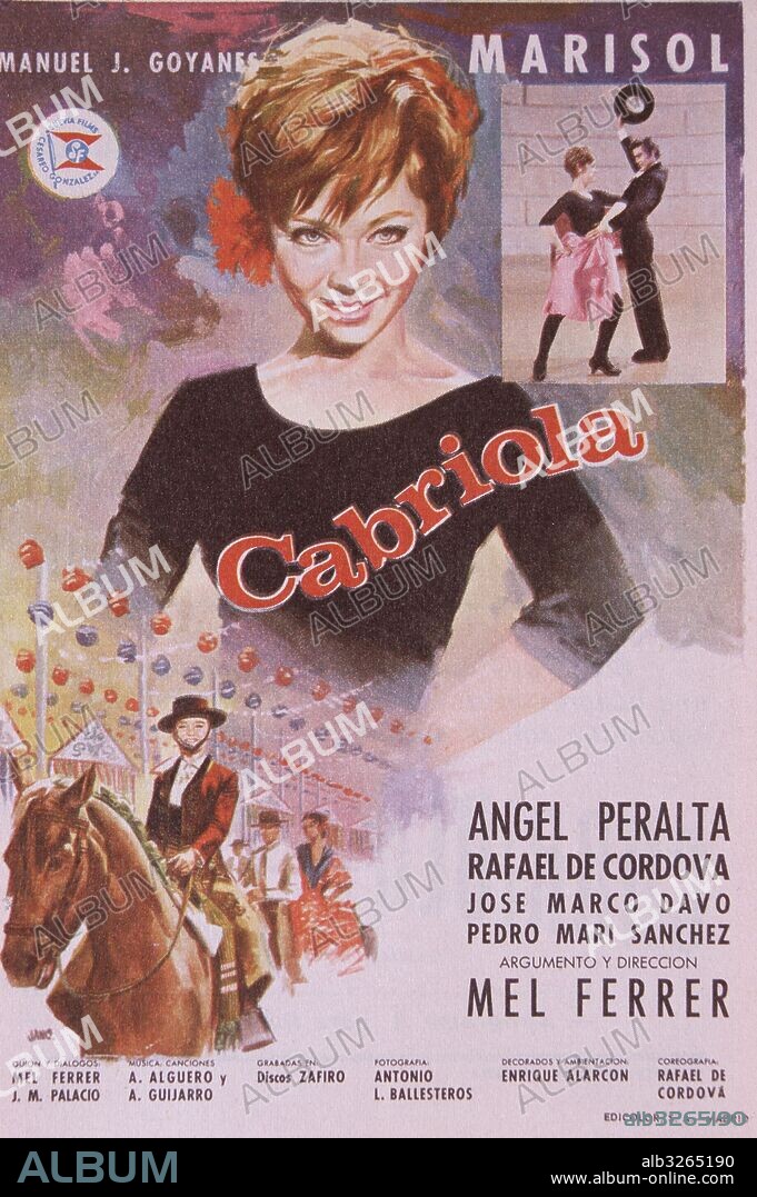 MARISOL. PEPA FLORES. CARTEL DE " CABRIOLA ". DIRECTOR , MEL FERRER.