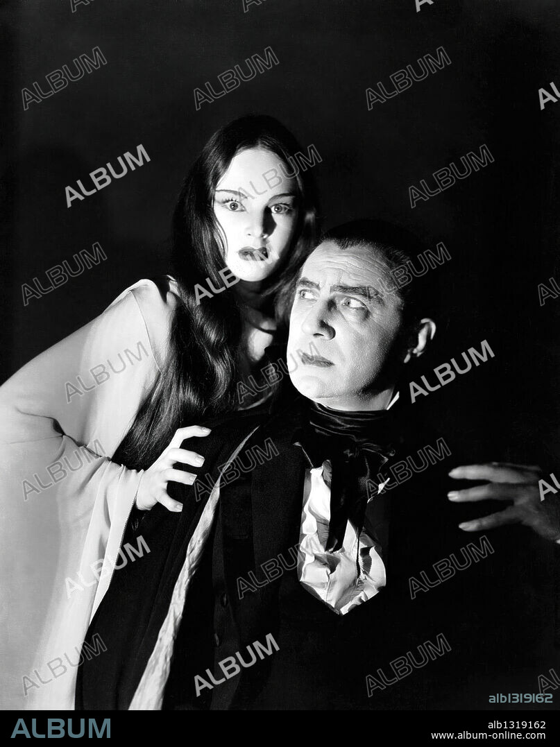 BELA LUGOSI and CAROL BORLAND in MARK OF THE VAMPIRE, 1935, directed by TOD BROWNING. Copyright M.G.M.