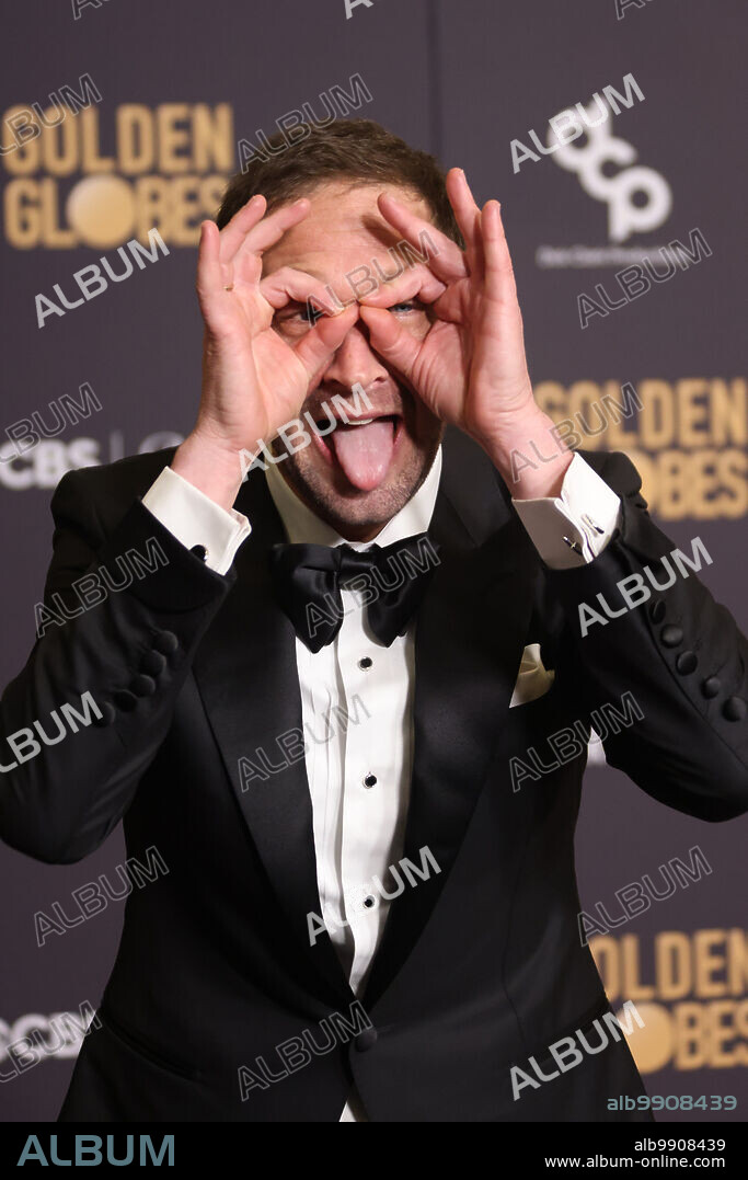 January 7, 2024, Beverly Hills, CA, USA: Ebon Moss-Bachrach poses in the press room during the 81st Annual Golden Globe Awards at The Beverly Hilton on January 07, 2024 in Beverly Hills, California. (Credit Image: © Crash/imageSPACE via ZUMA Press Wire).