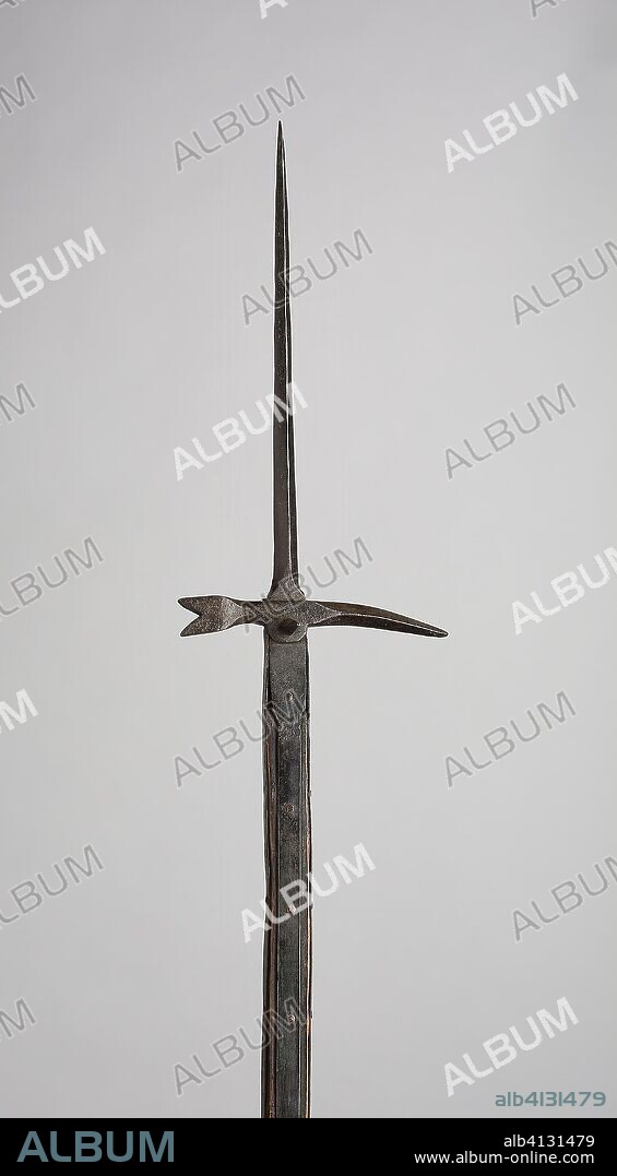 Lucerne Hammer. Swiss. Date: 1550-1600. Dimensions: Spike L. 41.9 cm (16 1/2 in.)
[object needs to be measured and weighed]. Iron and wood. Origin: Switzerland.