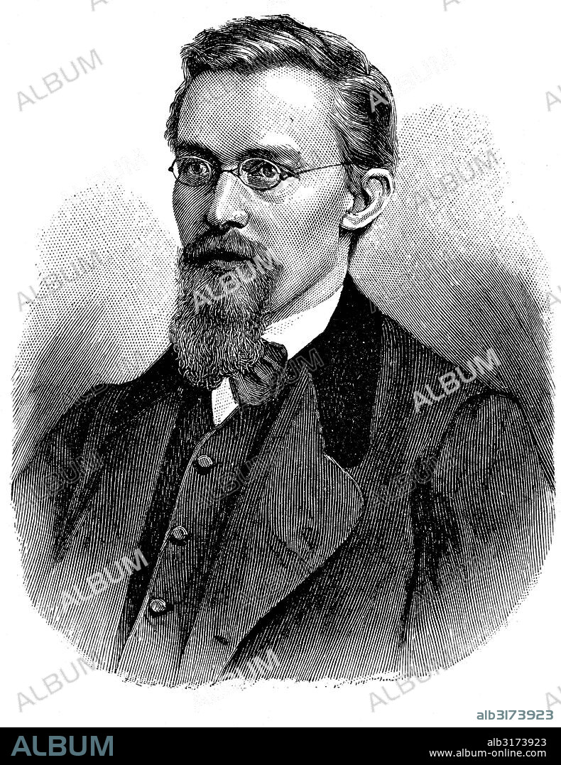 Heinrich schaumberger 1843 - 1874, a german teacher and writer, woodcut, 1888.