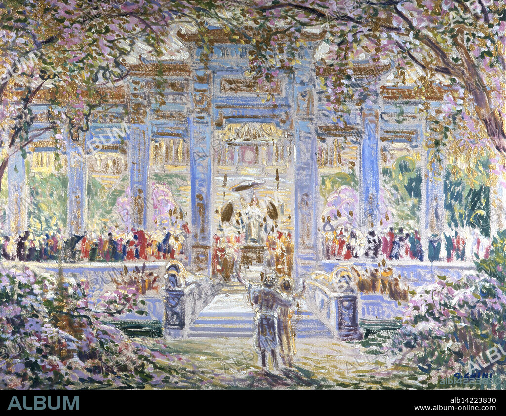 GALILEO CHINI. Stage design for the opera Turandot by Giacomo Puccini.
